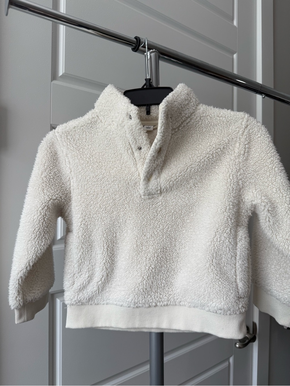 Janie and Jack 3y Cozy Sherpa Pullover - Cream
